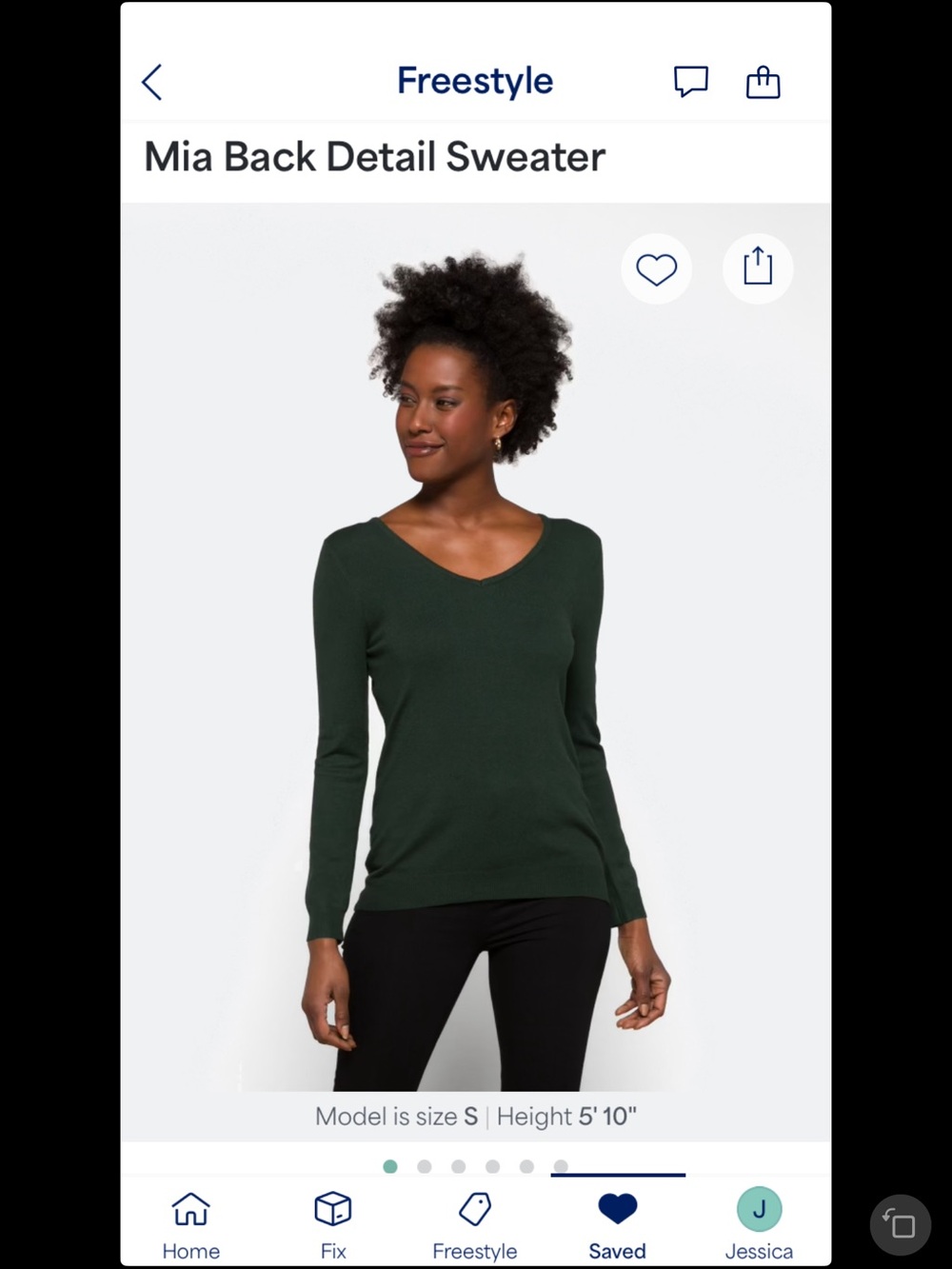 Love Ellie Mia V-Neck Back Detail Sweater in Deep Green size Medium EUC